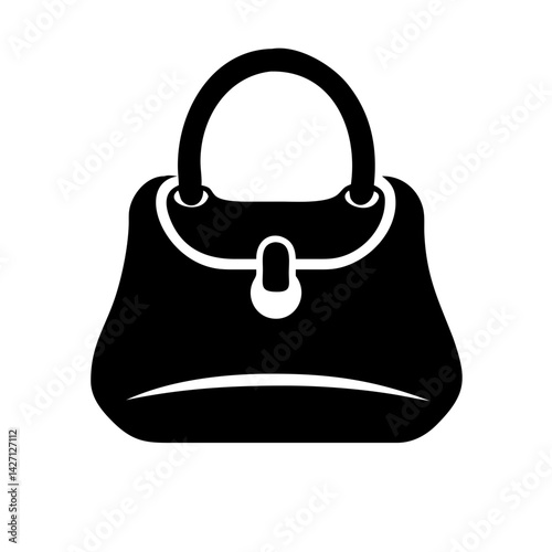 handbag icon, handbag silhouette vector illustration-simple silhouette illustration of handbag,handbag vector