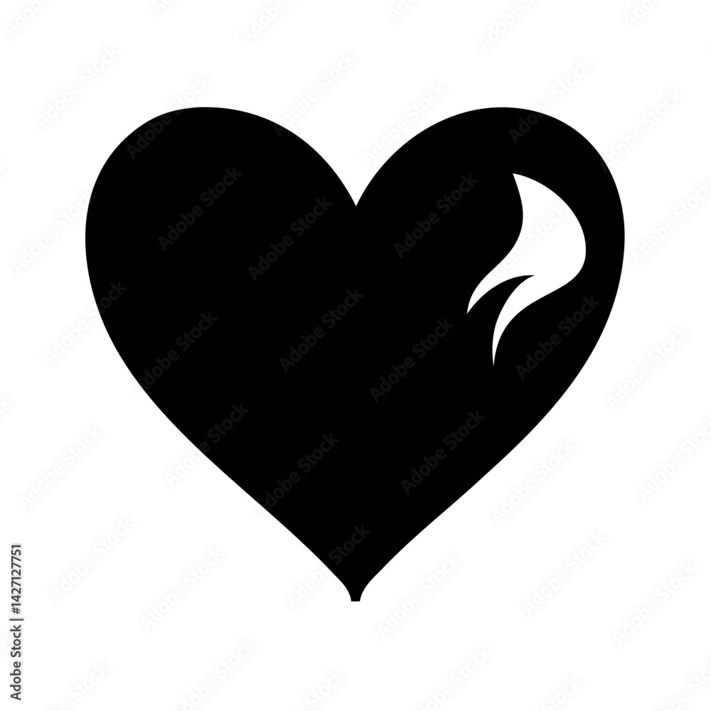 heart icon, heart silhouette vector illustration-simple silhouette illustration of heart,heart vector