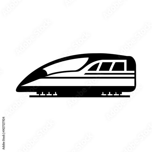 high speed train icon, high speed train silhouette vector illustration-simple silhouette illustration of high speed train,high speed train vector