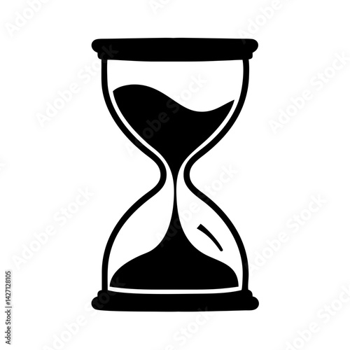 hourglass icon, hourglass silhouette vector illustration-simple silhouette illustration of hourglass,hourglass vector