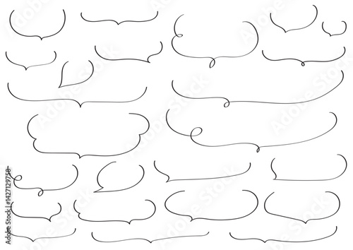 手書き・ゆるい　ふきだしのセット