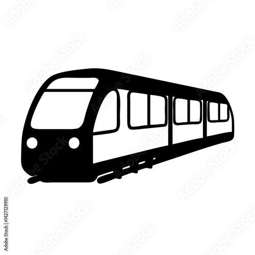 metro train icon, metro train silhouette vector illustration-simple silhouette illustration of metro train,metro train vector