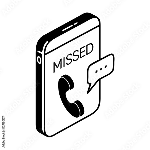 missed call icon, missed call silhouette vector illustration-simple silhouette illustration of missed call,missed call vector