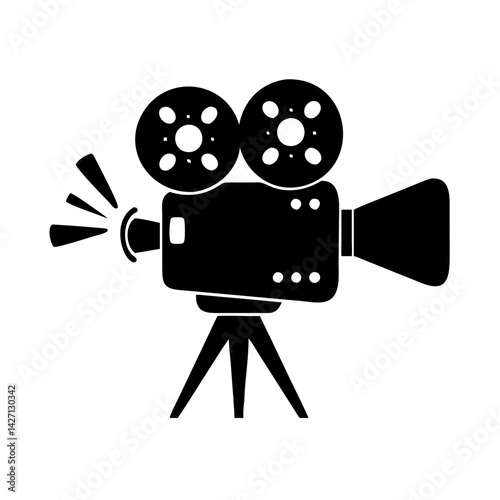movie projector icon, movie projector silhouette vector illustration-simple silhouette illustration of movie projector,movie projector vector