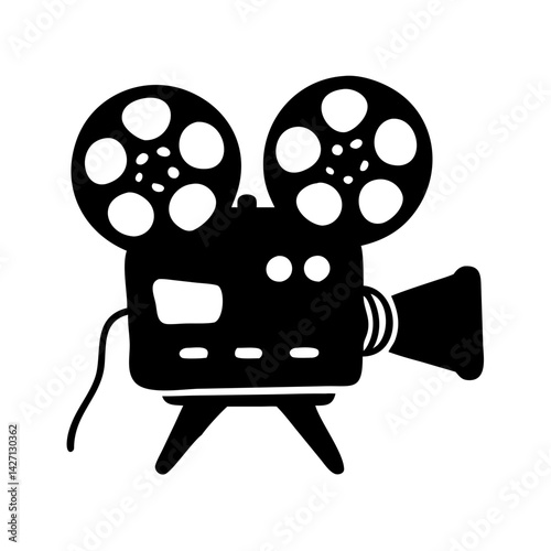 movie projector icon, movie projector silhouette vector illustration-simple silhouette illustration of movie projector,movie projector vector