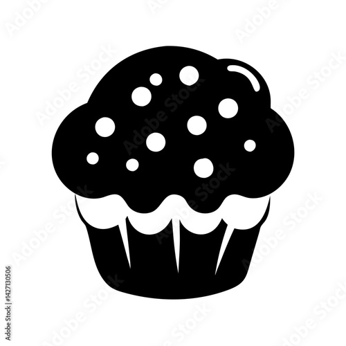 muffin icon, muffin silhouette vector illustration-simple silhouette illustration of muffin,muffin vector
