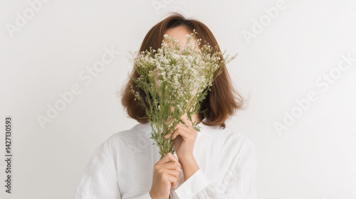 Obraz na płótnie verdeckt, hochzeit, braut, heiraten, brautsstrauß, frühling, sommer, wiesen, bluemn, muttertag, frau, blume, blumenstrauss, blume, schönheit, braut, gesicht, lächelnd, haar, hochzeit, bekleidung, gest w salonie