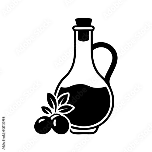 olive oil bottle icon, olive oil bottle silhouette vector illustration-simple silhouette illustration of olive oil bottle,olive oil bottle vector