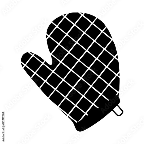 oven mitt icon, oven mitt silhouette vector illustration-simple silhouette illustration of oven mitt,oven mitt vector