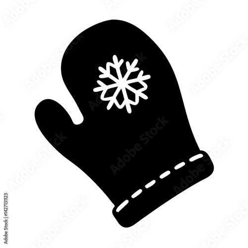 oven mitt icon, oven mitt silhouette vector illustration-simple silhouette illustration of oven mitt,oven mitt vector