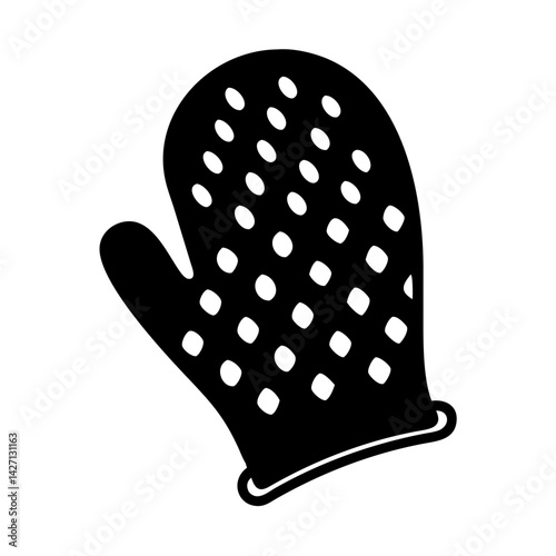 oven mitt icon, oven mitt silhouette vector illustration-simple silhouette illustration of oven mitt,oven mitt vector
