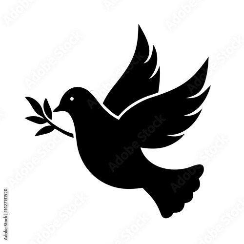 peace dove icon, peace dove silhouette vector illustration-simple silhouette illustration of peace dove,peace dove vector