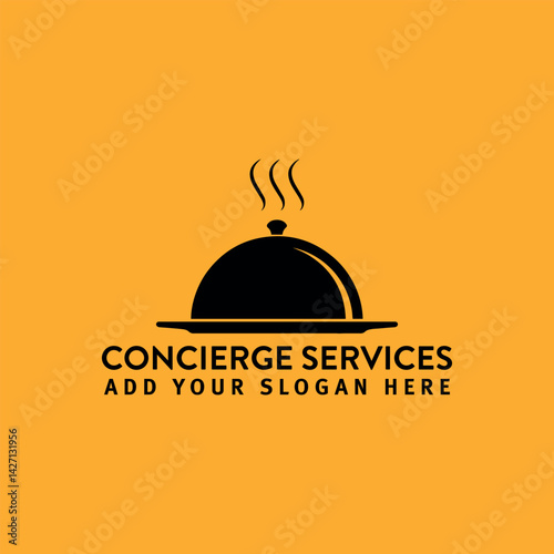 concierge service logo design vector