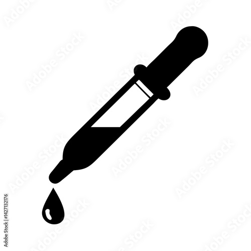 pipette icon, pipette silhouette vector illustration-simple silhouette illustration of pipette,pipette vector