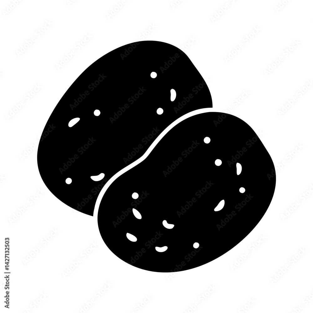 potatoes icon, potatoes silhouette vector illustration-simple silhouette illustration of potatoes,potatoes vector