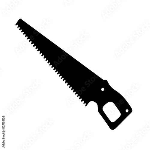 saw icon, saw silhouette vector illustration-simple silhouette illustration of saw,saw vector