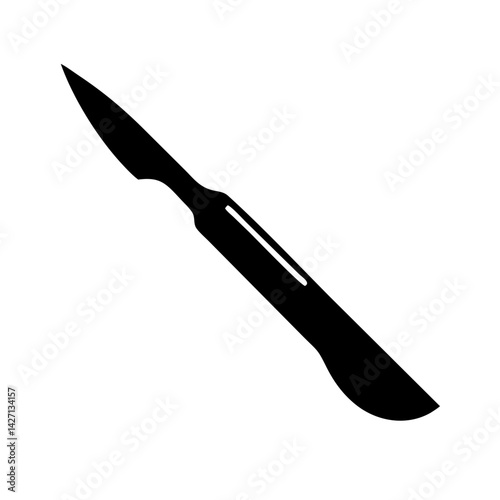 scalpel icon, scalpel silhouette vector illustration-simple silhouette illustration of scalpel,scalpel vector