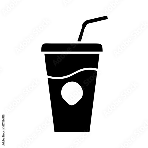 soda cup icon, soda cup silhouette vector illustration-simple silhouette illustration of soda cup,soda cup vector