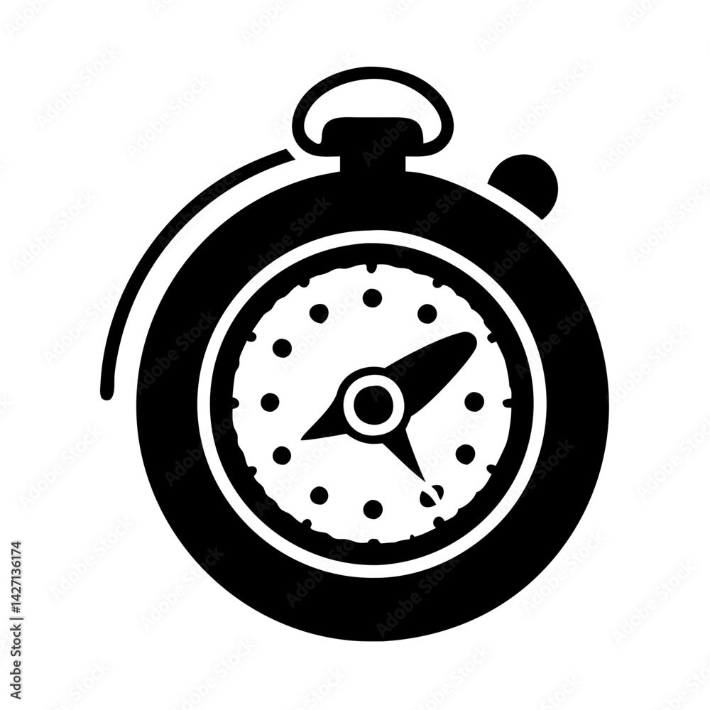 Obraz premium timer icon, timer silhouette vector illustration-simple silhouette illustration of timer,timer vector