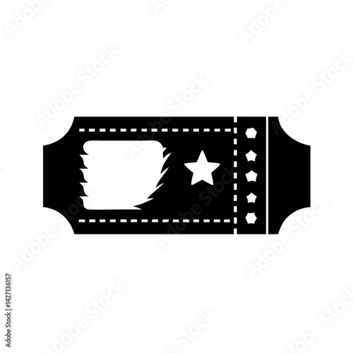 ticket stub icon, ticket stub silhouette vector illustration-simple silhouette illustration of ticket stub,ticket stub vector
