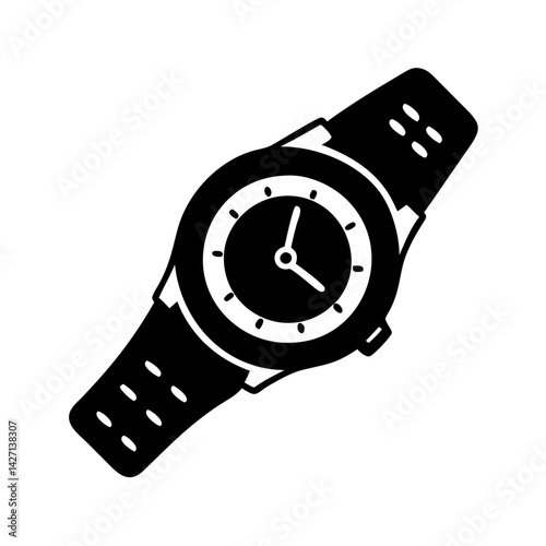 wristwatch icon, wristwatch silhouette vector illustration-simple silhouette illustration of wristwatch,wristwatch vector