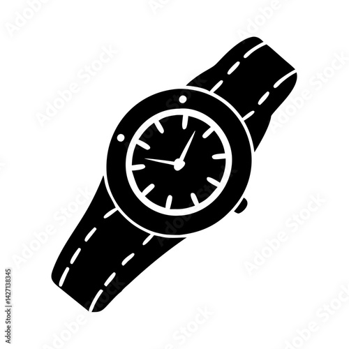 wristwatch icon, wristwatch silhouette vector illustration-simple silhouette illustration of wristwatch,wristwatch vector