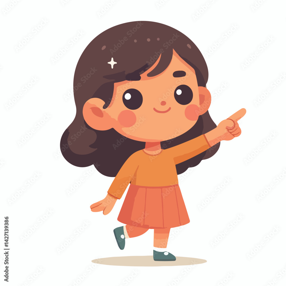 vector of little boy pointing vector of little boy pointing