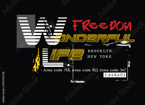 Urgent exit t shirt design, vector illustration artistic element retro art, to be great, brooklyn, increase, urban, sport division, underground, freedom, nyc, new york city.