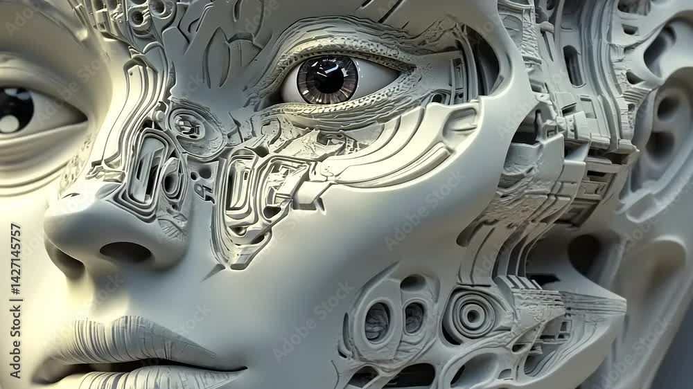 Futuristic concept of human-machine interface integration and biotechnology design Futuristic concept of human-machine interface integration and biotechnology design