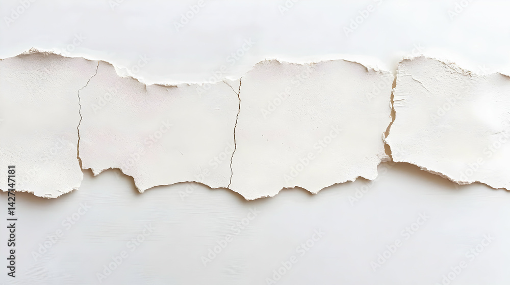 Damaged White Painted Wall Section Damaged White Painted Wall Section