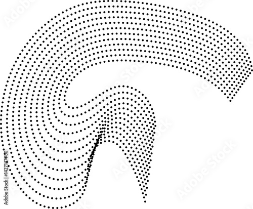 Mesh with wave on a surface making a curve