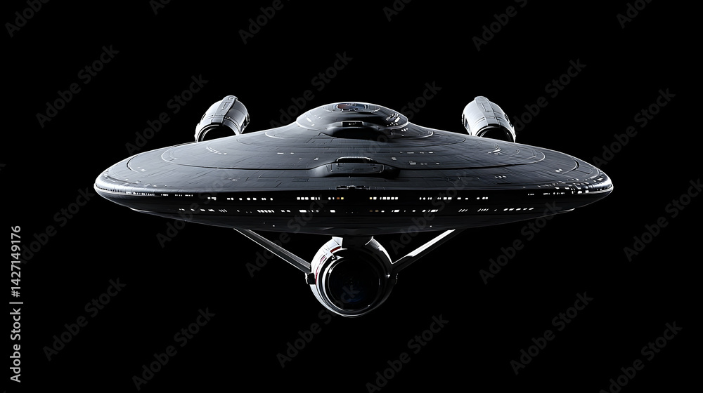 Pixelated Star Trek Starship Enterprise