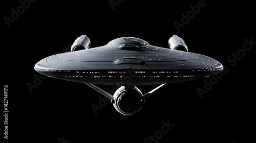 Obraz na płótnie Pixelated Star Trek Starship Enterprise w salonie