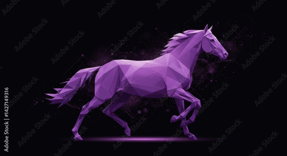 Abstract Running Horse Abstract Running Horse