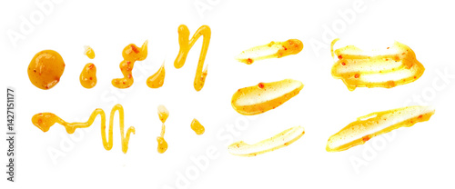Fényképezés Mango Chutney, Sweet Orange Chili Paste, Mango Chilli Sauce on White