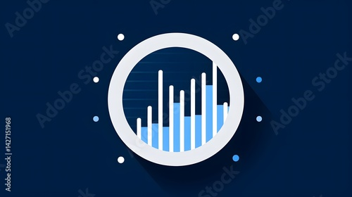 Professional Financial Monitoring Bicolor Icon for Business Reports and Analytics