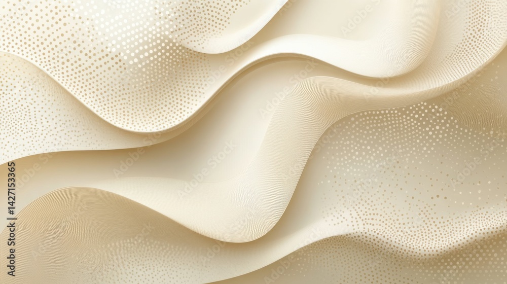 Obraz premium abstract background with soft ecru tones dotted design and eggshell paper texture