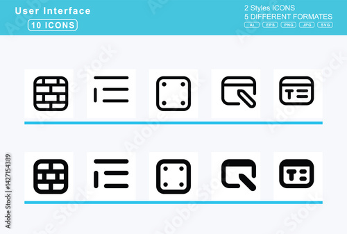 Set of 5 solid user interface icons,blender, phone, blinds, open, raised, block