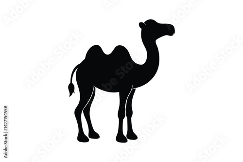 Dromedary Camel Silhouette: Icon of Desert Travel and Resilience