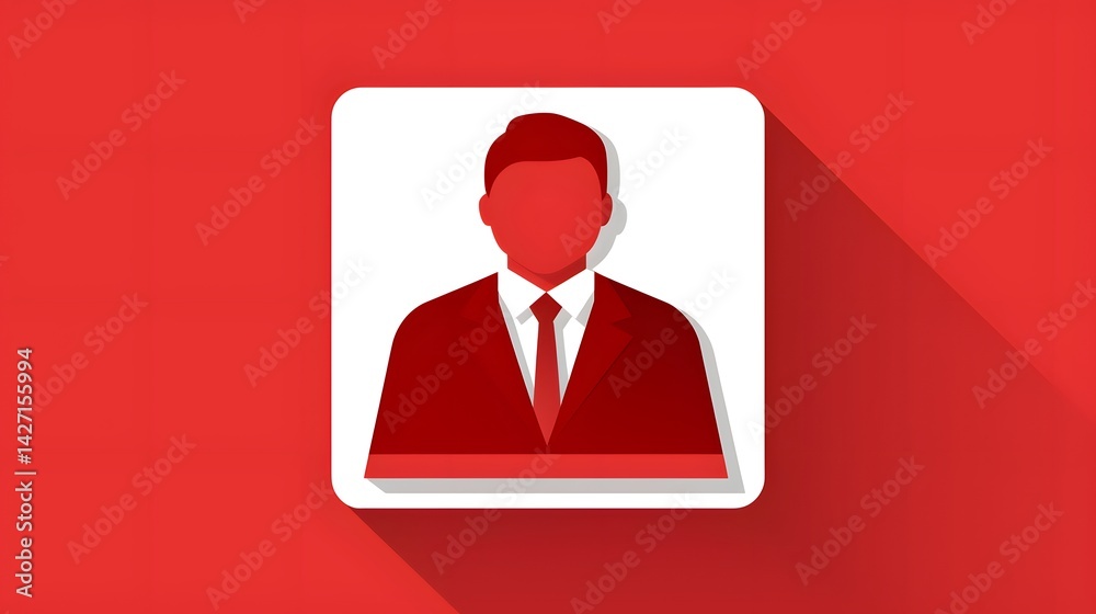 Professional Manager Long Shadow Glyph Icon in Flat Light Style for Business Presentations Professional Manager Long Shadow Glyph Icon in Flat Light Style for Business Presentations