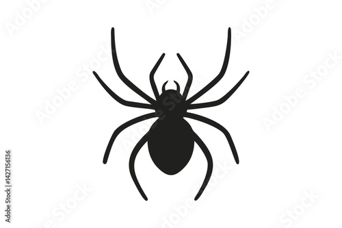 Spider Silhouette Icon: Symbol of Nature, Mystery, and Intrigue