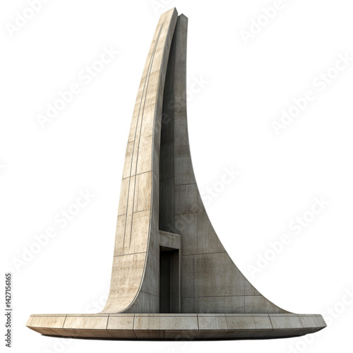 Modern concrete monument architectural design tall structure
