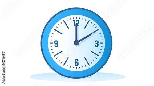 Soft Blue Date and Time Vector Pictograph Illustration for Graphic Design Projects