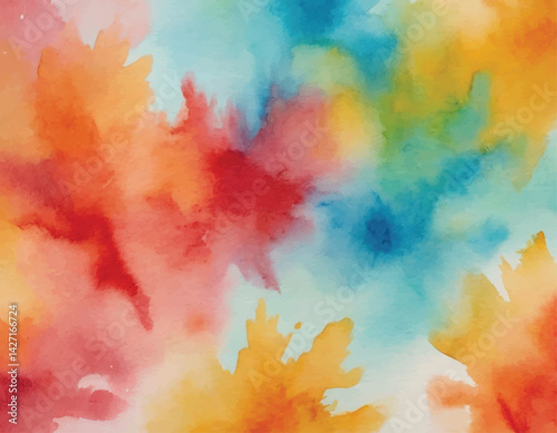Colorful watercolor hand painted background