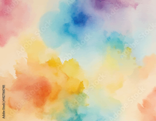 Colorful watercolor hand painted background