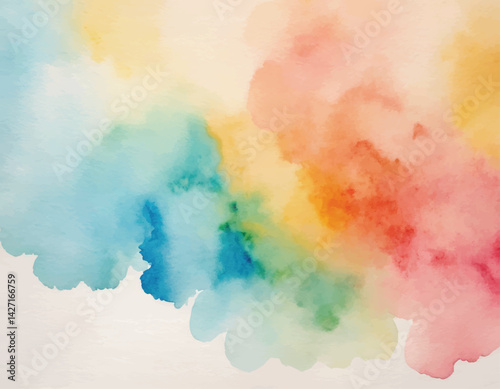 Colorful watercolor hand painted background
