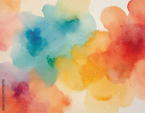 Colorful watercolor hand painted background