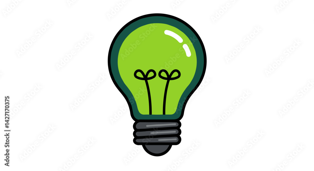 A good eco-friendly green vector. Green light bulb with plant sprouts inside A good eco-friendly green vector. Green light bulb with plant sprouts inside
