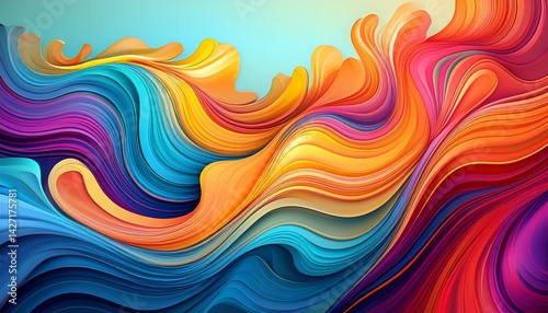 vibrant abstract flowing pattern in bold colors and gradients