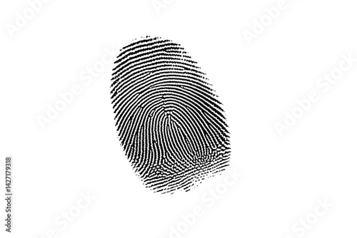 fingerprint on transparent background